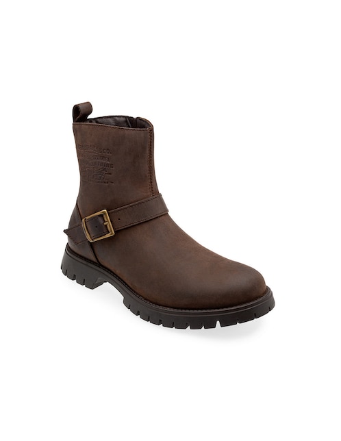 Botín de piel para hombre Botín de piel para hombre