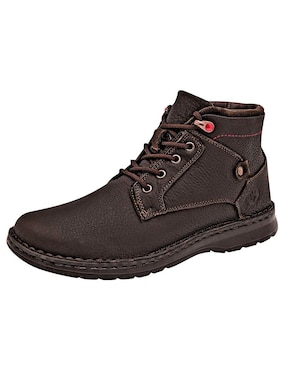 Bota Corta Casual Lobo Solo De Piel Para Hombre