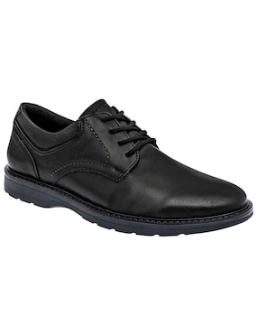 Zapato Derby Negro Total Para Hombre