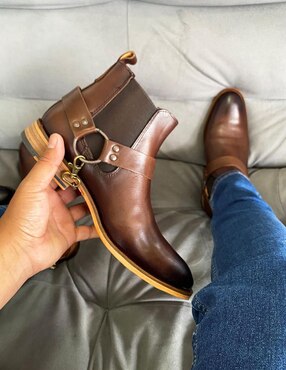 Botín Estilo Dh Chelsea Arnés de piel para hombre