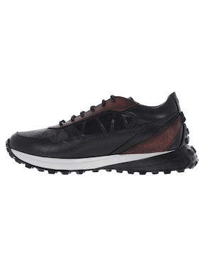 Tenis de piel franco cuadra para hombre