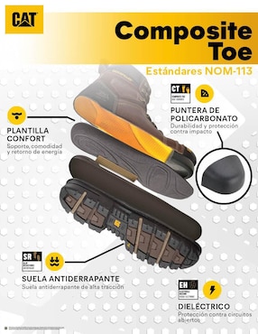 Bota Caterpillar de piel para hombre
