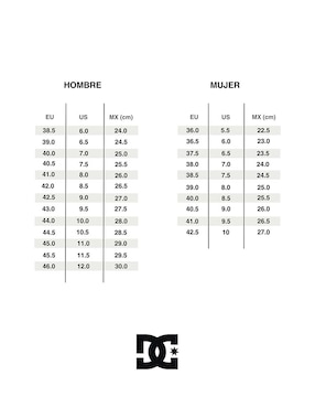 Tenis Dc Shoes Notch Mx para hombre
