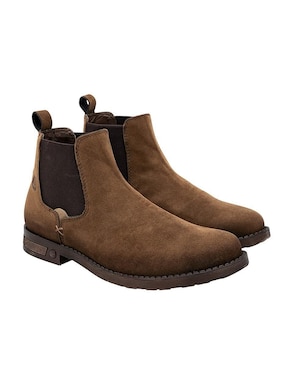 Botín Negro Total de piel para hombre