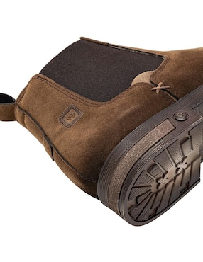Botín Negro Total de piel para hombre