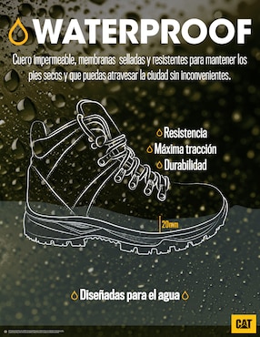 Tenis de piel Caterpillar Hex Ready Mid Wp para hombre