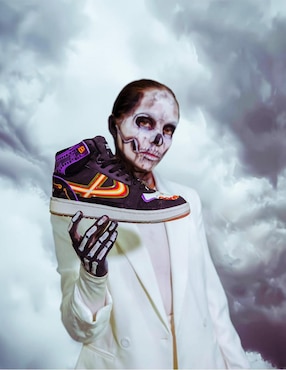 Tenis de piel Panam Día de Muertos para hombre