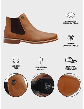 Botín Black Peppers de piel para hombre