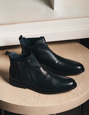 Botín Black Peppers de piel para hombre