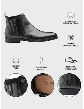 Botín Black Peppers de piel para hombre