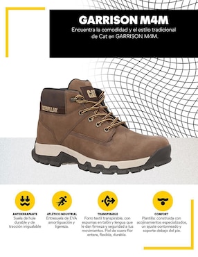 Bota Caterpillar de piel para hombre