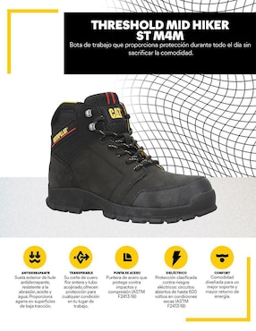 Bota Caterpillar de piel para hombre