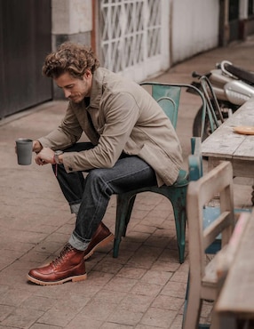 Bota Umberto Luce Wagon de piel bovino para hombre