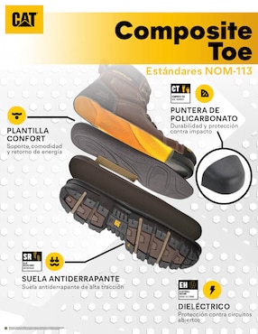 Tenis de piel Caterpillar para hombre