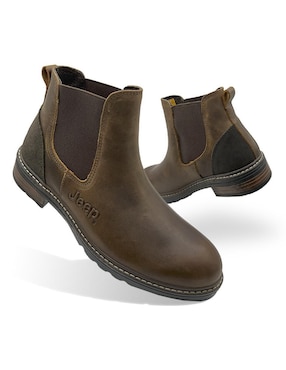 Botín Jeep de piel para hombre