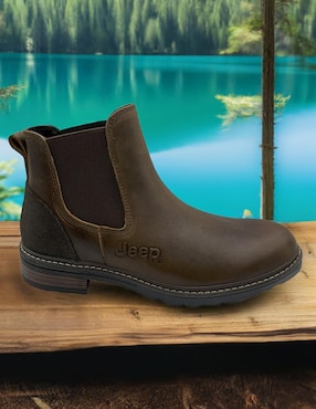 Botín Jeep de piel para hombre