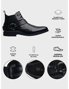 Botín Black Peppers de piel para hombre
