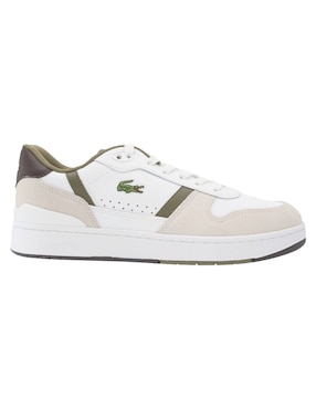Tenis de piel Lacoste t-clip set para hombre