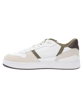 Tenis de piel Lacoste t-clip set para hombre