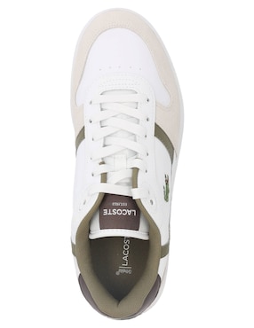Tenis de piel Lacoste t-clip set para hombre