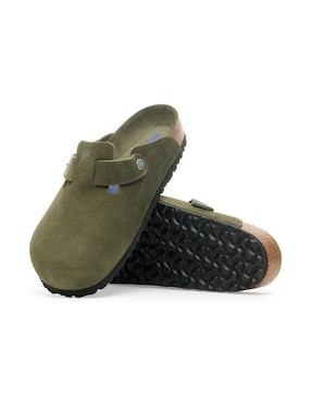 Sandalia Birkenstock Boston Soft Footbed Piel Thyme Tonal Fb para hombre
