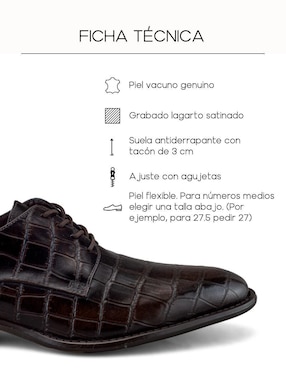 Zapato derby para hombre