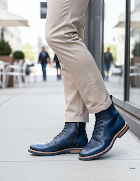 Botín Estilo Dh de piel para hombre