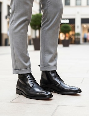 Botín Estilo Dh de piel para hombre