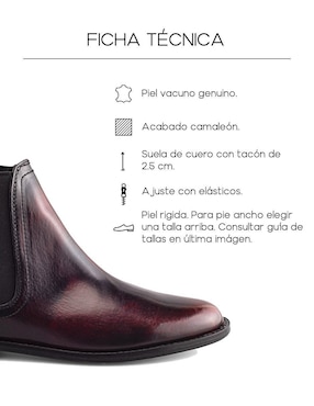 Botín Dasalo de piel para hombre