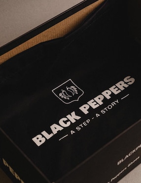 Tenis de piel Black Peppers para hombre