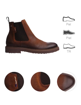 Botín Lob de piel para hombre