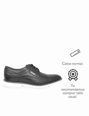 Tenis de piel Perry Ellis Zapato Oxford Derby Negro para hombre