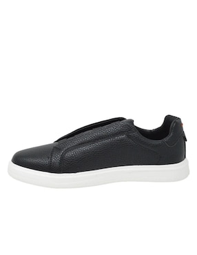 Tenis de piel Perry Ellis Tenis Casual Slip-On Negro para hombre