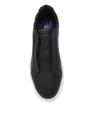 Tenis de piel Perry Ellis Tenis Casual Slip-On Negro para hombre