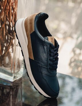 Tenis de piel Black Peppers para hombre