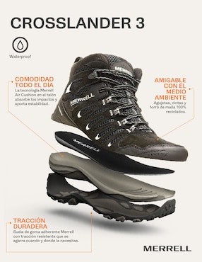 Bota Merrell Crosslander de piel para hombre
