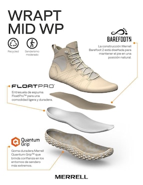 Bota Merrell Wrapt Mid de piel para hombre