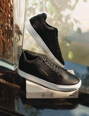 Tenis de piel Black Peppers para hombre