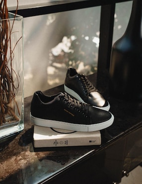 Tenis de piel Black Peppers para hombre