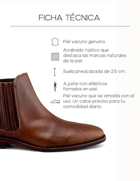 Botín Dasalo de piel para hombre