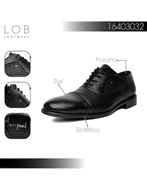 Zapato derby LOB para hombre