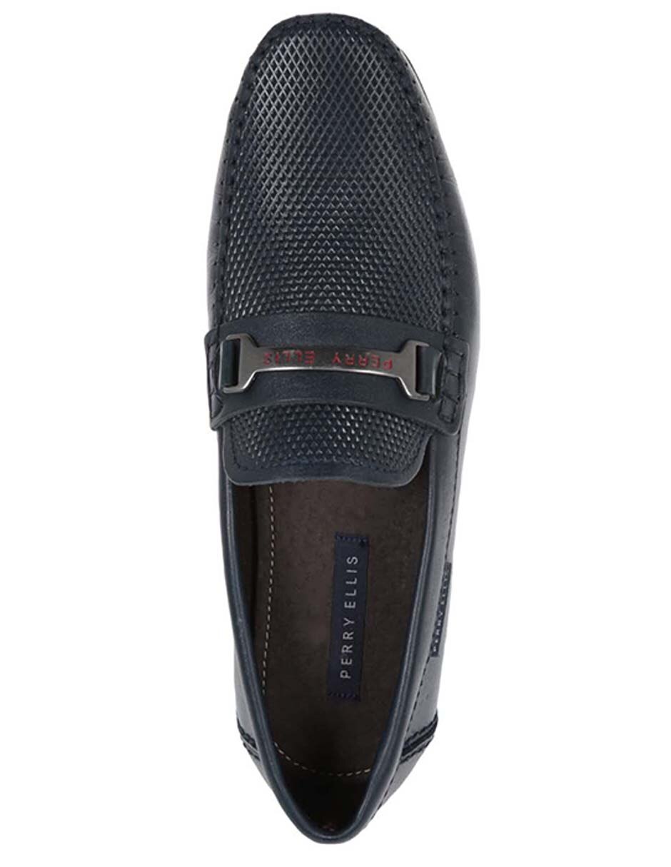Zapato driver Perry Ellis piel azul marino en Liverpool