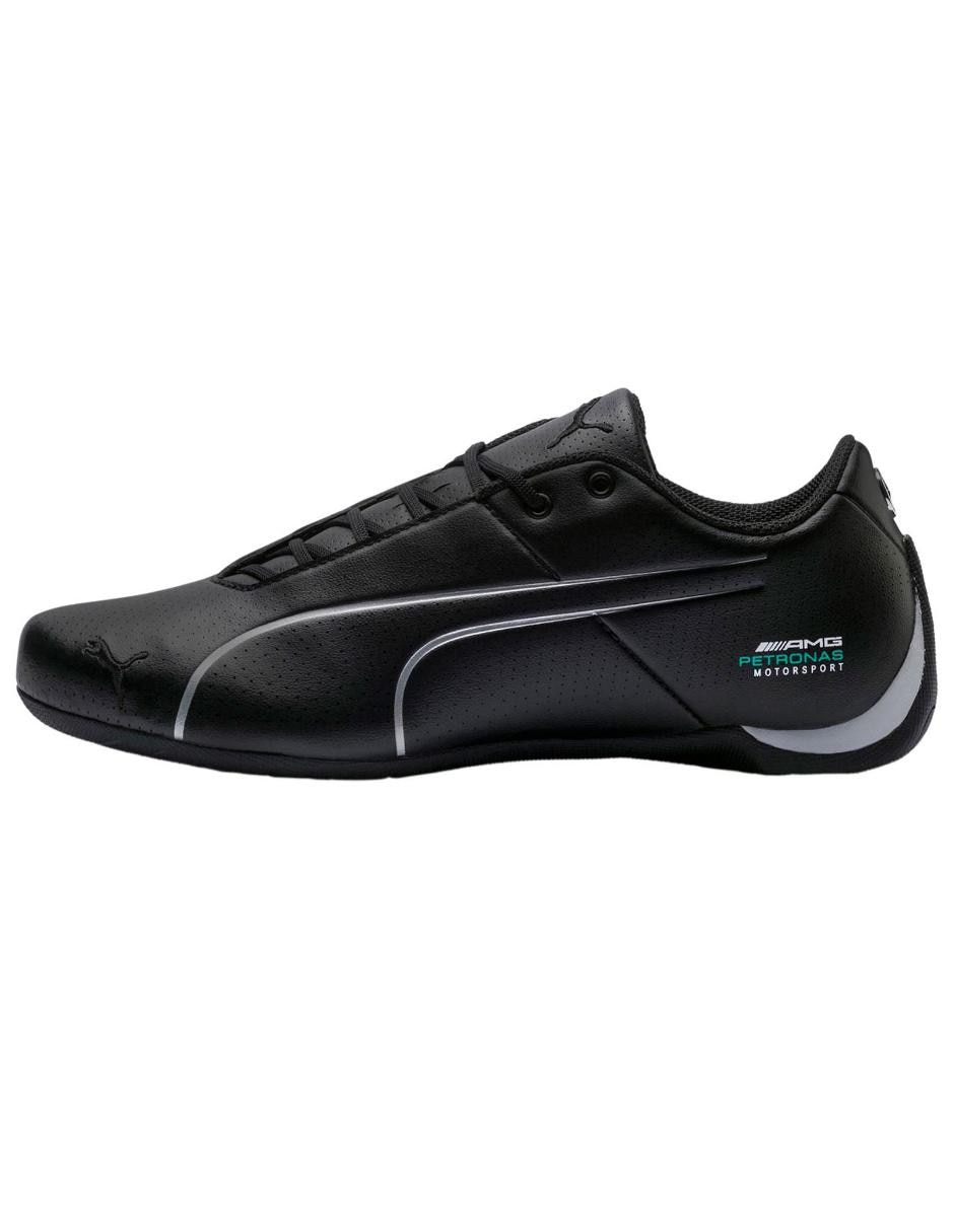 tenis puma negro con verde