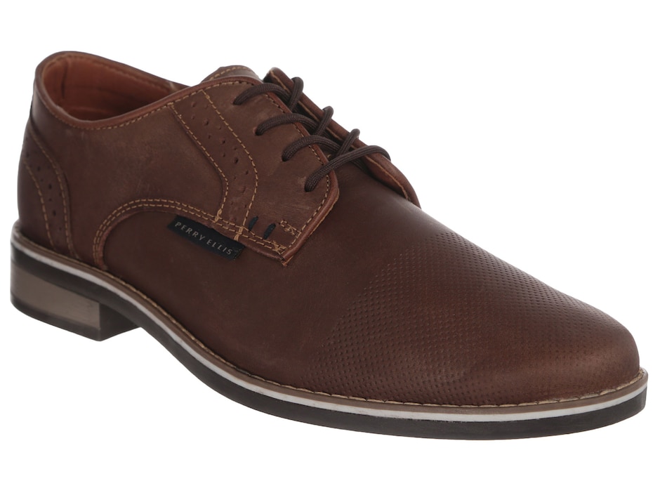 Zapato derby Perry Ellis piel café en Liverpool