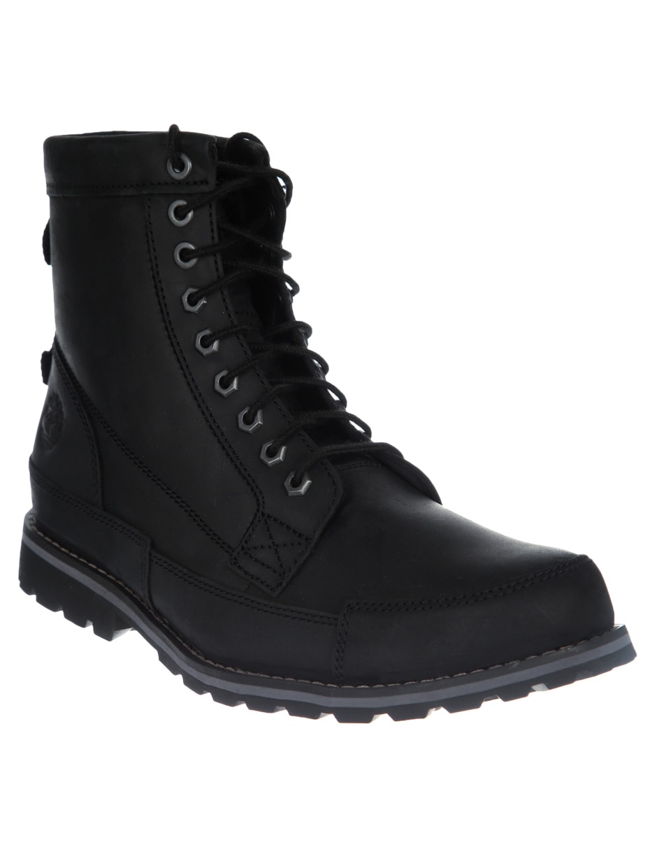 Bota media casual de piel para hombre
