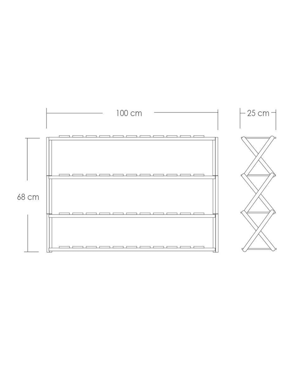 Zapatera armable mueble para 16 pares de zapatos adulto 2