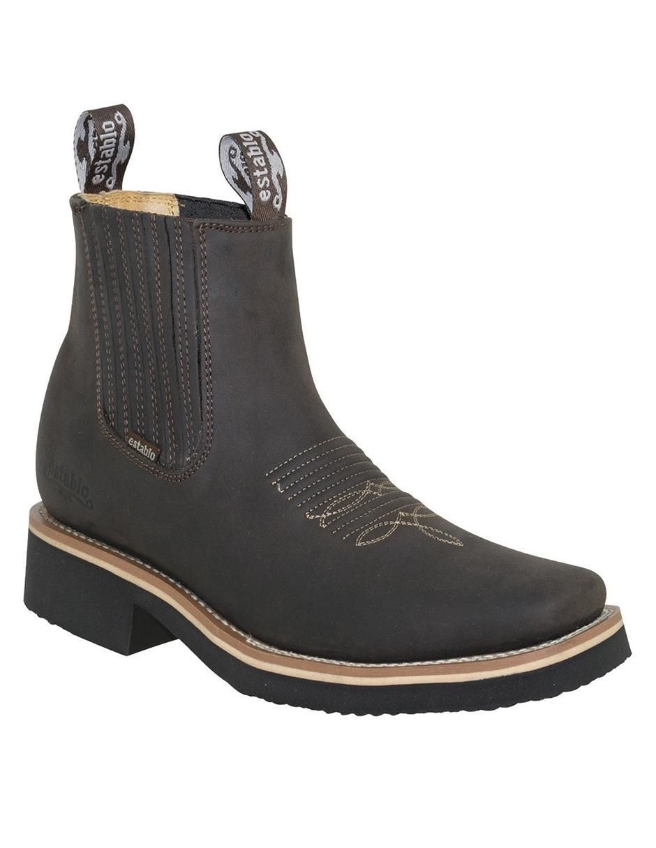 Botín Rodeo de piel para hombre