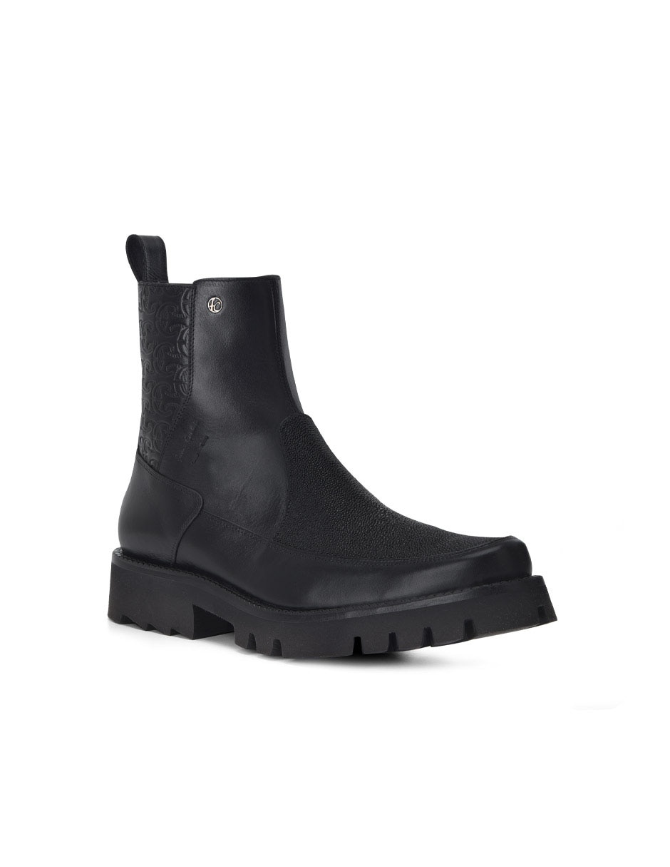 Botín de piel para hombre