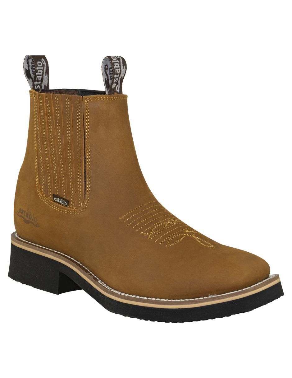 Botín de piel para hombre