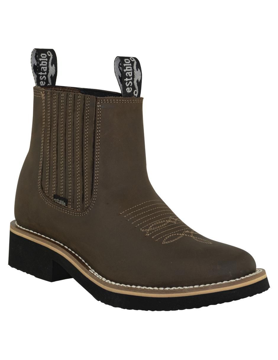 Botín de piel para hombre